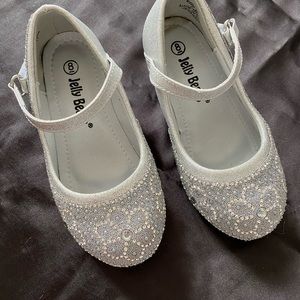 Silver Toddler Rhinestone Dress Shoes